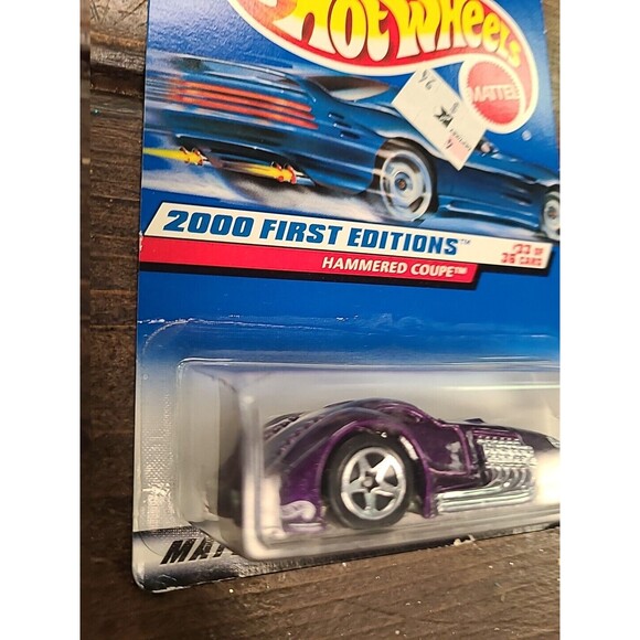 Vintage NOS NEW  2000 First Editions Hot Wheels Hammered Coupe #093 Purple - Picture 3 of 7